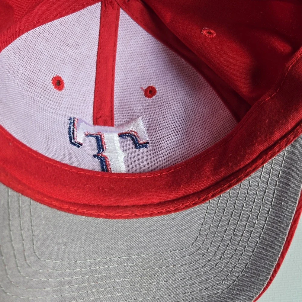 Vintage MLB Texas Rangers Hat Cap Men's Red Snapback Logo Athletic 90s‎